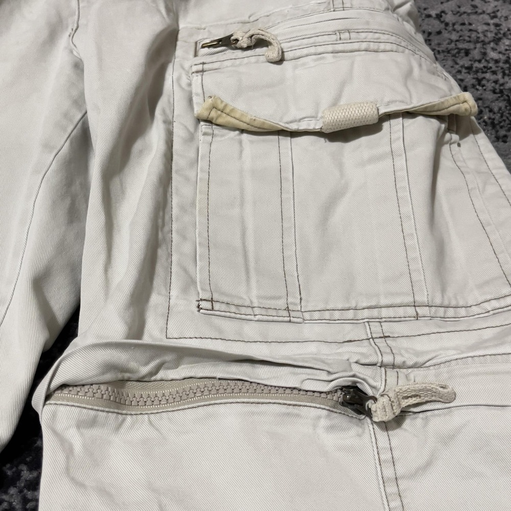 Old Navy Cargo Pants Men 30x30 Beige Convertible Zip Off Outdoor Military‎ Y2K - Picture 8 of 16